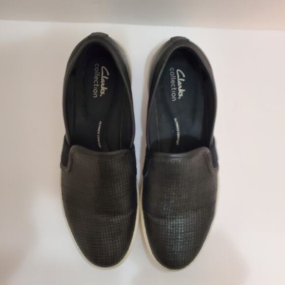 Clarks Black Combi Layton Petal Leather Sneaker - Women 9.5 - Picture 3 of 10